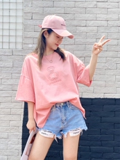 夏装新款韩版时尚宽松休闲大版T恤，女装T恤，璐玩美