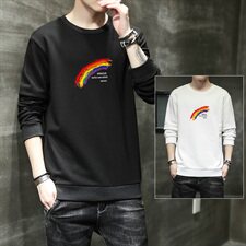 男士卫衣2021新款打底衫潮流潮牌长袖t恤秋季衣服男装DF122TP20，男装卫衣，电商A102
