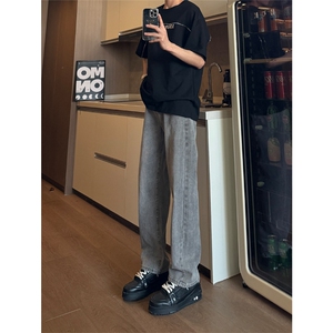 现货 水洗复古宽松直筒牛仔裤男 K5806-P50 控78图片