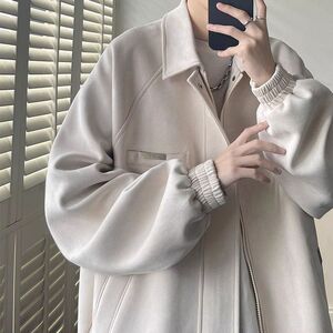 1506-1/JH6531/P71美式麂皮绒男款高级感宽松工装夹克潮牌复古图片