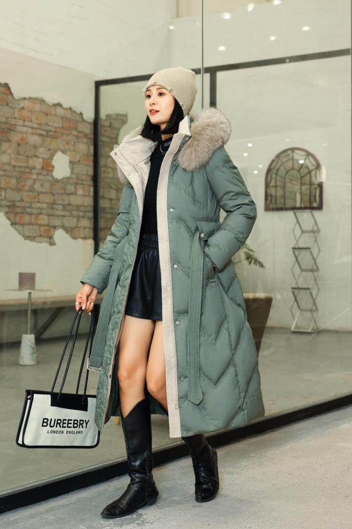 90白鸭绒狐狸毛领，两色四码，其它，伊艺不舍