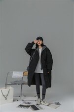 (现货)2021订单款带帽两用长羽绒，其它，墨写