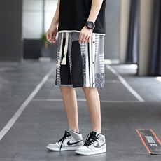 GDNA36男士新款2023夏季青年透气中腰宽松时尚休闲短裤男P50，男装休闲裤，电商B360