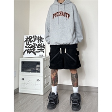 男款夏季设计感短裤A061-ED50017-P60控88-聚酯纤维，男装牛仔裤，电商A061-1