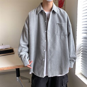 灯芯绒外套长袖韩版衬衫宽松男女学生中性潮 A161-2-CT1357-P45图片