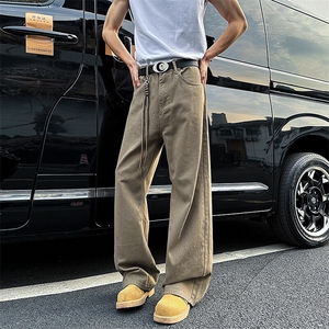 A408-24K2517-P55-X79-S-2XL 美式休闲纯色宽松白色春季休闲裤图片