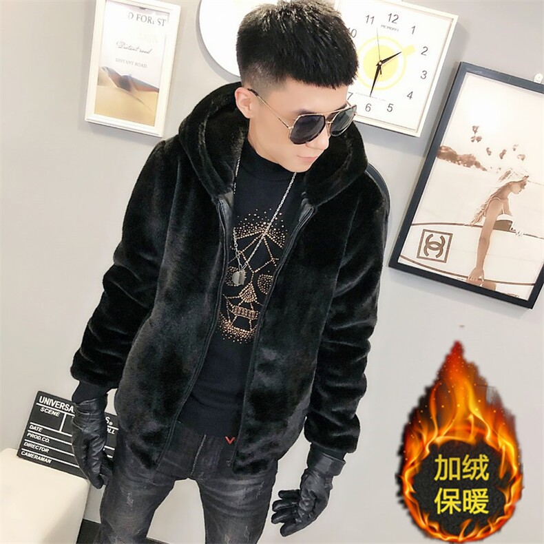 1刺绣仿皮草加绒棉服社会小伙加厚男棉衣保暖外套C301B-PC03图片
