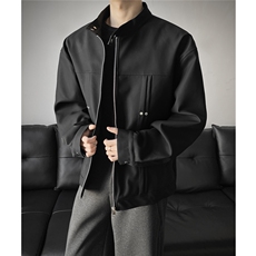 铆钉风琴折街头美式潮牌立领夹克情侣宽松百搭外套W375TP85控148，男装夹克，电商A170