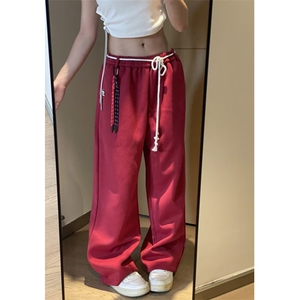 爵士舞嘻哈运动卫裤女hiphop直筒阔腿街舞阔腿直筒裤裤子KC27