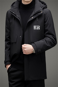 BAMJ-89815钱塘2020-2冬季厚款商务休闲中年男士有帽羽绒服P255图片