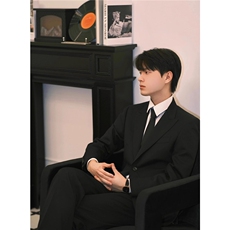 西装套装男秋冬商务正装韩版修身上班工作服新郎结婚西服礼服上衣，男装西服套装，星座506A