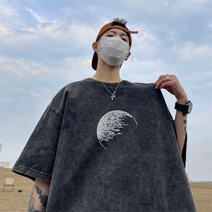 量大优 可供抖音视频 支持得物品质配合二开 美式水洗短袖t恤SX71图片