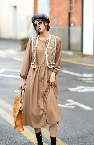 秋季马甲套裙，女装马夹，天姿秀色