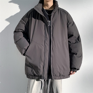 现货冬季美式休闲加厚雪山外套夹克立领纯色三防户外工装棉服图片