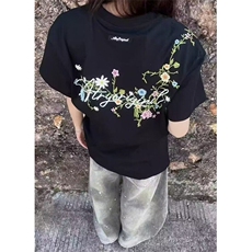 夏季新款复古印花短袖t恤男女宽松遮肚藏肉半袖情侣上衣TA1413，男装T恤，星座1116A（原606A-3）