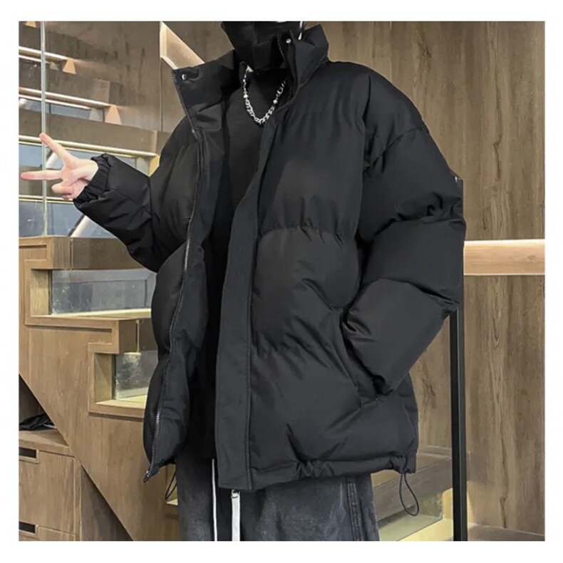 新款男女秋冬季青少年棉衣棉袄时尚宽松保暖立领加厚棉服外套,男装棉衣,四季星座505