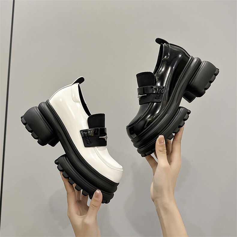 x2893-p175乐福鞋女2023秋季新款单鞋英伦风jk制服小皮鞋厚底女鞋,女鞋休闲鞋,星座1407-3