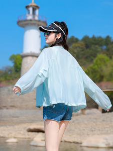 时尚防晒衣女2025新款夏季宽松显瘦百搭休闲轻薄外套女短款小个子图片