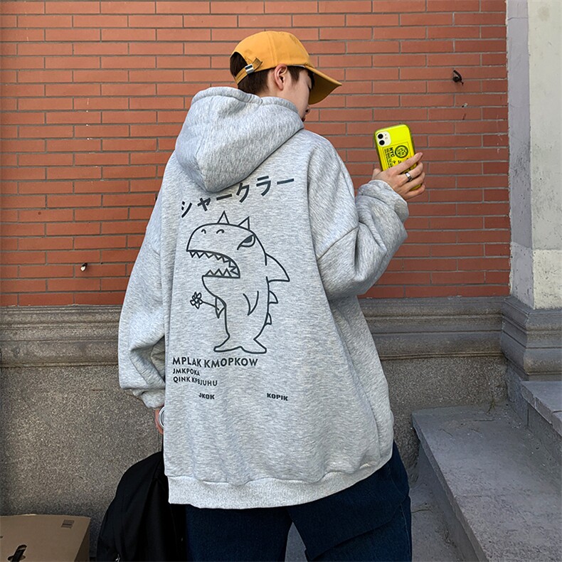 WY2092-P35加绒款-P40纯棉连帽卫衣男大码运动帽衫宽松薄外套男,男装卫衣,电商A040