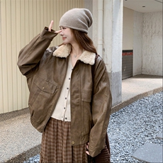 新款皮毛夹克棒球服外套AD901-P195K298，女装短外套，2B187