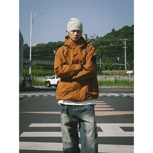 春秋季夹克外套男女新款宽松休闲连帽户外冲锋工装登山服WF90-p58图片