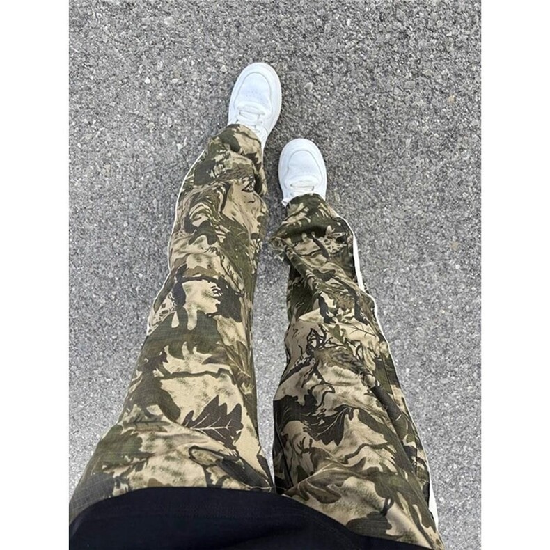 三条杠迷彩工装裤男女秋季美式冲锋裤潮牌痞帅休闲裤MK835P35,男装工装外套,星座1013-5