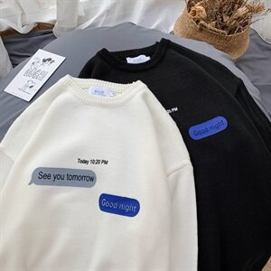 秋冬chic网红情侣毛衣上衣针织衫保暖时尚毛衣A009-P65图片