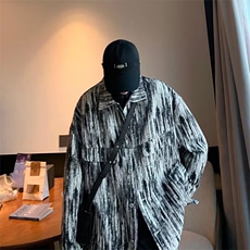 A81-P42长袖衬衫男春秋款高级感潮牌痞帅衬衣外套美式复古，男装衬衫，电商B323A
