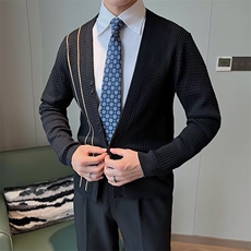 男士针织衫开衫外套春秋季V领修身休闲秋装上衣毛衣男潮M829，男装针织衫/毛衣，星座1116A-2（原606A-1）
