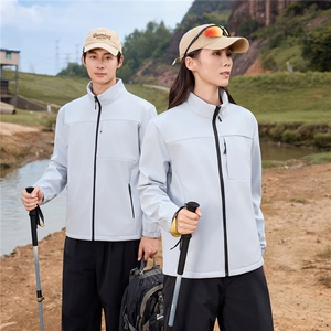 2025秋冬百搭时尚简约立领长袖拉链男女同款上衣外套图片