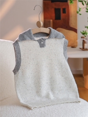 2025年秋季新款彩点纱儿童针织马甲休闲，童装马甲，群鹿羊绒