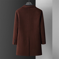 秋冬季新款男士都市休闲百搭羊毛大衣中款西服男装，男装毛呢大衣，琳尚羊绒
