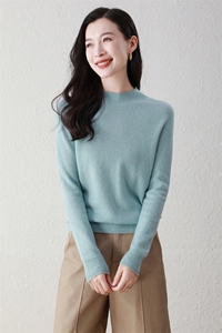 半高领羊绒衫女100%纯山羊绒秋冬新款洋气内搭长袖打底衫毛衣图片
