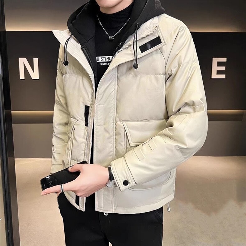 PU皮连帽羽绒服男防寒潮流男加厚保暖外套908-P195,男装羽绒服,星座310A-4