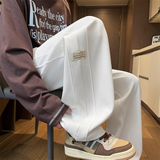特批P35无差价2025菠萝格拼接休闲裤男贴标港风大码阔腿裤K5616，男装休闲裤，电商A001