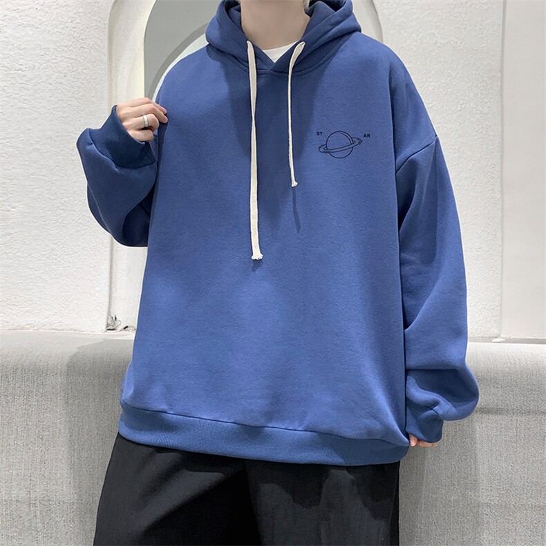 WY2238-P35加绒款-P40纯棉连帽卫衣男大码运动帽衫宽松薄外套男,男装卫衣,电商A040