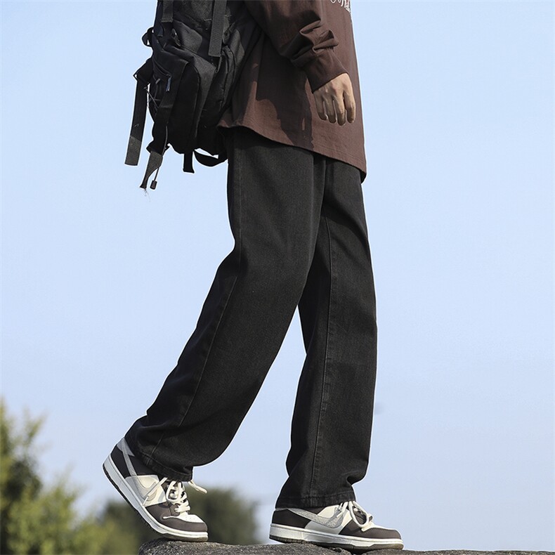 美式潮流高街复古宽松水洗牛仔裤KN01P50,男装牛仔裤,电商D325