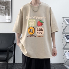 麂皮绒短袖t恤男大码半袖男大皂风JD82322-P25，男装T恤，电商A040