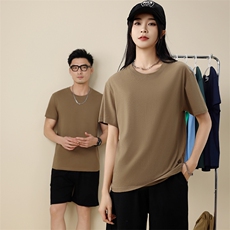 男女同款精棉圆领时尚百搭潮流纯色短袖，男装T恤，衫都服饰