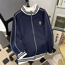 美式复古条纹立领外套男卫衣WJK12P48，男装卫衣，星座1116-2