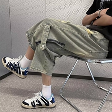 青春流行ins男直筒水洗七分牛仔裤P42，男装牛仔裤，星座1116-2