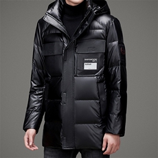 冬季男士连帽羽绒服中青年男装宽松90%白鸭绒保暖外套ZL7797-P315，男装羽绒服，星座1105-3