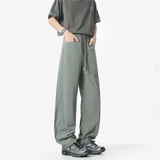 抖音大夏季凉感冰丝裤男薄款速干裤宽松运动休闲裤K10179-P30，男装休闲裤，电商A099