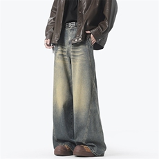 美式高街牛仔裤男潮牌个性宽松休闲裤N3085-P55，男装休闲裤，电商D202