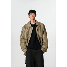 A408-2025PY6060特批75-X138尺码-M-2XL-聚酯纤维45%PU55%-无影墙，男装皮衣，电商A408
