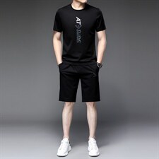 短袖t恤男士休闲男装套装夏季韩版潮流宽松运动衣服一套春秋，男装休闲套装，电商B212（原钱塘6029）