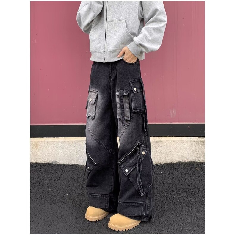 文艺简约流行原宿慵懒时尚百搭新款日系潮流牛仔长裤气质8122P75,男装牛仔裤,星座410-2