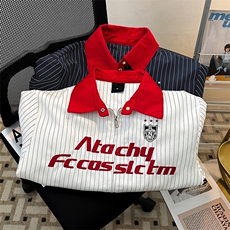 美式街头翻领条纹夹克男cleanfit高街宽松飞行服外套JK08566-P68，男装夹克，星座308B-2