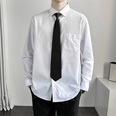 春季长袖衬衫男日系潮牌炸街宽松情侣装制服CS2203-P30配送领带，男装衬衫，星座308B-2