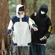 潮连帽长袖时尚日系原宿简约青春流行春秋标准外穿夹克男，男装夹克，星座716-2